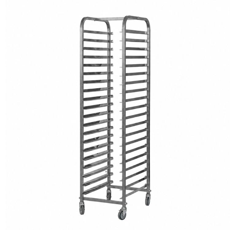 Carro bandejero inox 20 estantes desmontable